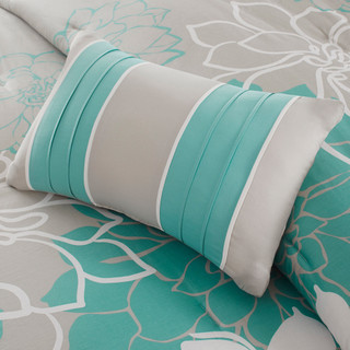 Thumbnail 12: Madison Park Madison Park Lola Aqua 7-pc. Comforter Set 