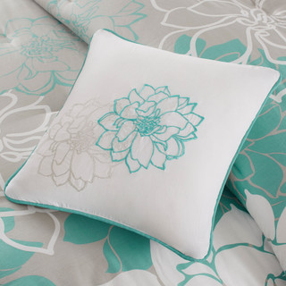 Thumbnail 15: Madison Park Madison Park Lola Aqua 7-pc. Comforter Set 