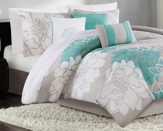 Thumbnail 3: Madison Park Madison Park Lola Aqua 7-pc. Comforter Set 