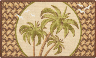 Thumbnail 1: Essential Elements Essential Elements Triple Palm Trees Accent Rug 