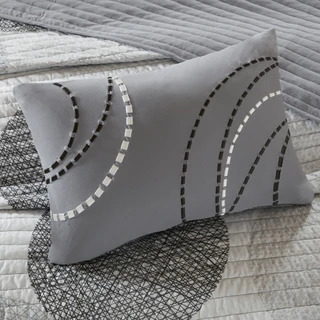Thumbnail 25: Madison Park Madison Park Knowles Grey Coverlet Set 