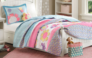 Thumbnail 1: Mi Zone Mi Zone Kids Crazy Daisy Coverlet Set 