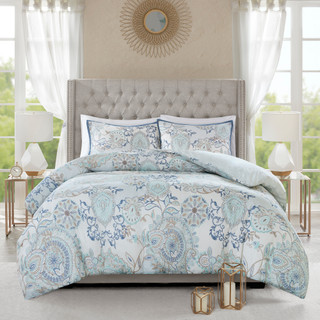 Thumbnail 4: Madison Park Madison Park Isla 3-pc. Duvet Set 
