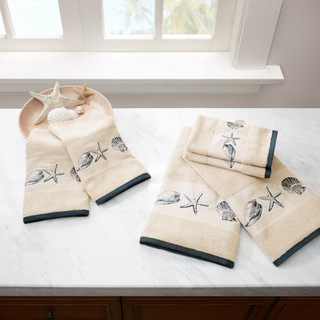 Thumbnail 6: Madison Park Madison Park Bayside 6-pc. Embroidered Towel Set 