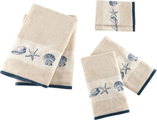 Thumbnail 4: Madison Park Madison Park Bayside 6-pc. Embroidered Towel Set 
