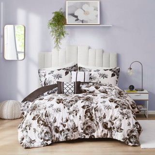 Thumbnail 8: Intelligent Design Intelligent Design Dorsey Floral Print Comforter Set 