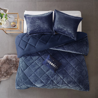 Thumbnail 5: Intelligent Design Intelligent Design Felicia Velvet Comforter Set 