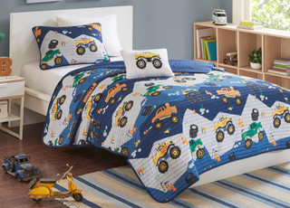 Thumbnail 3: Mi Zone Mi Zone Kids Nash Reversible Coverlet Set 