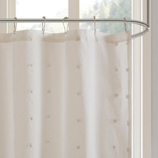 Thumbnail 6: Urban Habitat Urban Habitat Brooklyn Jacquard Pom Pom Shower Curtain 
