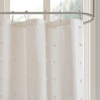 Thumbnail 4: Urban Habitat Urban Habitat Brooklyn Jacquard Pom Pom Shower Curtain 