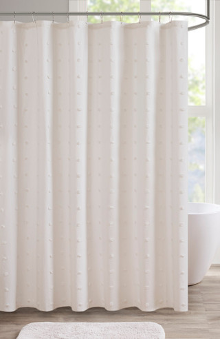 Thumbnail 2: Urban Habitat Urban Habitat Brooklyn Jacquard Pom Pom Shower Curtain 