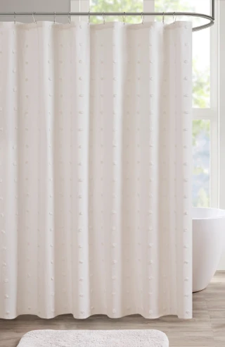 Thumbnail 1: Urban Habitat Urban Habitat Brooklyn Jacquard Pom Pom Shower Curtain 