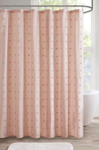 Thumbnail 2: Urban Habitat Urban Habitat Brooklyn Jacquard Pom Pom Shower Curtain 