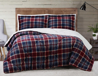 Thumbnail 2: Truly Soft Truly Soft Cuddle Warmth Printed Plaid Comforter Set 