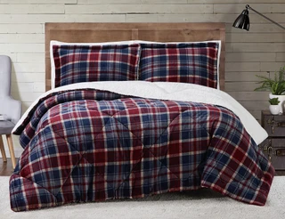 Thumbnail 4: Truly Soft Truly Soft Cuddle Warmth Printed Plaid Comforter Set 