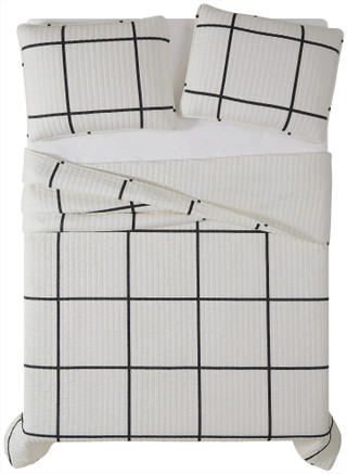Thumbnail 8: Truly Soft Truly Soft Kurt Windowpane Quilt Set 