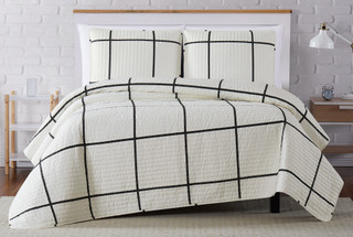 Thumbnail 4: Truly Soft Truly Soft Kurt Windowpane Quilt Set 
