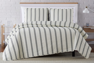 Thumbnail 4: Truly Soft Truly Soft Millenial Stripe Quilt Set 