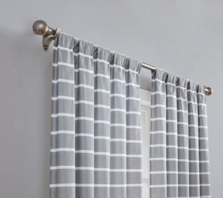 Thumbnail 4: Truly Soft Truly Soft Maddow Stripe Blush Window Panel Pair 