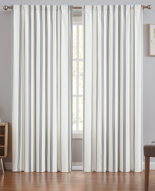 Thumbnail 2: Truly Soft Truly Soft Millenial Stripe Window Panel Pair 