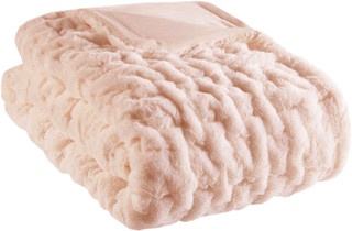 Thumbnail 2: Madison Park Madison Park Ruched Fur Throw 