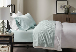 Thumbnail 1: Madison Park Madison Park Peached Percale Cotton Sheet Set 