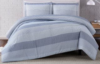 Thumbnail 15: Truly Soft Truly Soft Grey Multi Stripe Quilt Set 