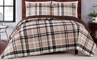 Thumbnail 4: Truly Soft Truly Soft Paulette Plaid Stripe Quilt Set 