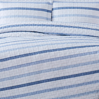 Thumbnail 8: Truly Soft Truly Soft Waffle Stripe Quilt Set 