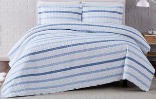 Thumbnail 4: Truly Soft Truly Soft Waffle Stripe Quilt Set 