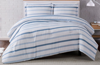 Thumbnail 4: Truly Soft Truly Soft Waffle Stripe Comforter Set 