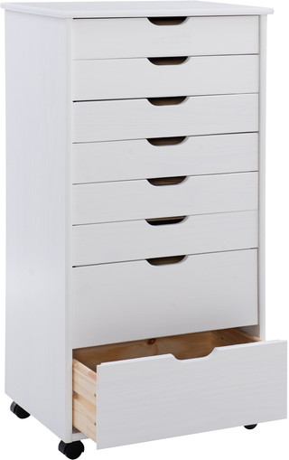 Thumbnail 3: Linon Linon Celia Eight Drawer Rolling Storage Cart - 21x15x40 