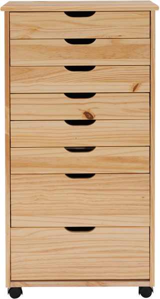 Thumbnail 2: Linon Linon Celia Eight Drawer Rolling Storage Cart - 21x15x40 