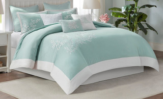 Thumbnail 3: Harbor House Harbor House Coastline Aqua 5-pc. Duvet Cover Set 