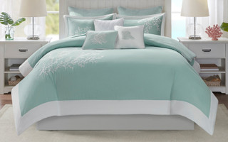 Thumbnail 6: Harbor House Harbor House Coastline Aqua 5-pc. Duvet Cover Set 