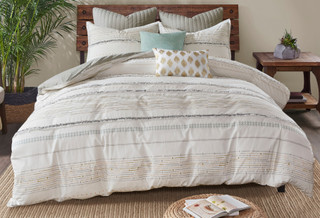 Thumbnail 6: Ink + Ivy Ink & Ivy Nea Cotton Printed Duvet Cover Set 