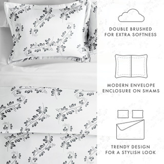 Thumbnail 24: Home Collections Home Collections Premium Soft Simple Vines Duvet Cover Set 