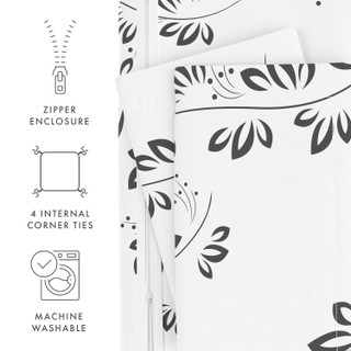 Thumbnail 28: Home Collections Home Collections Premium Soft Simple Vines Duvet Cover Set 