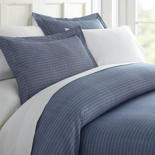 Thumbnail 4: Home Collections Home Collections Premium Soft Blue Diamond Duvet Cover Set 