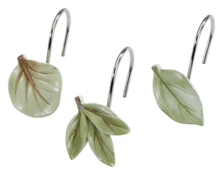Thumbnail 1: AVANTI Avanti Ombre Leaves 12-pc. Shower Curtain Hooks 