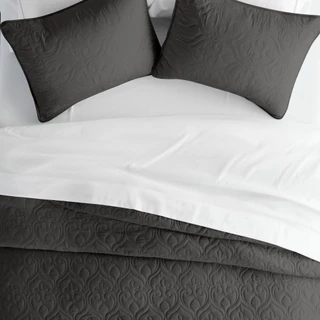 Thumbnail 3: Home Collections Home Collections Premium Soft Damask Quilted Coverlet Set 