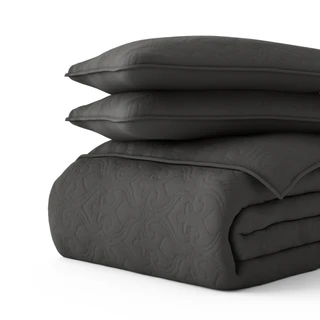 Thumbnail 5: Home Collections Home Collections Premium Soft Damask Quilted Coverlet Set 
