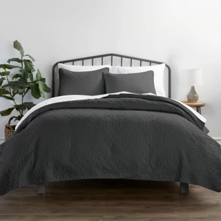 Thumbnail 2: Home Collections Home Collections Premium Soft Damask Quilted Coverlet Set 