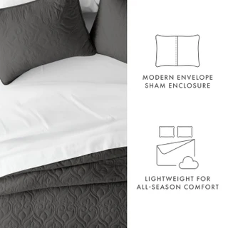 Thumbnail 7: Home Collections Home Collections Premium Soft Damask Quilted Coverlet Set 