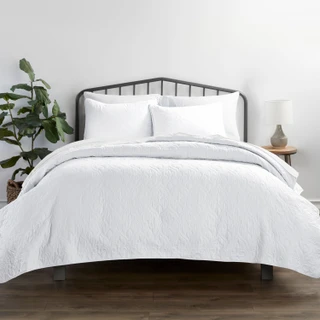 Thumbnail 8: Home Collections Home Collections Premium Soft Damask Quilted Coverlet Set 