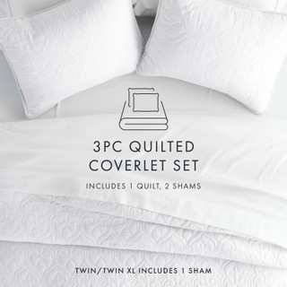 Thumbnail 40: Home Collections Home Collections Premium Soft Damask Quilted Coverlet Set 