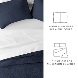 Thumbnail 6: Home Collections Home Collections Premium Soft Damask Quilted Coverlet Set 