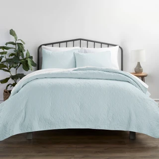 Thumbnail 8: Home Collections Home Collections Premium Soft Damask Quilted Coverlet Set 