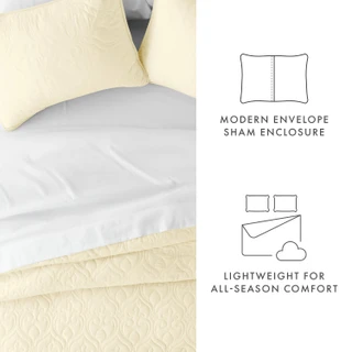 Thumbnail 28: Home Collections Home Collections Premium Soft Damask Quilted Coverlet Set 