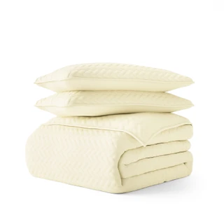 Thumbnail 16: Home Collections Home Collections Premium Soft Herring Quilted Coverlet Set 
